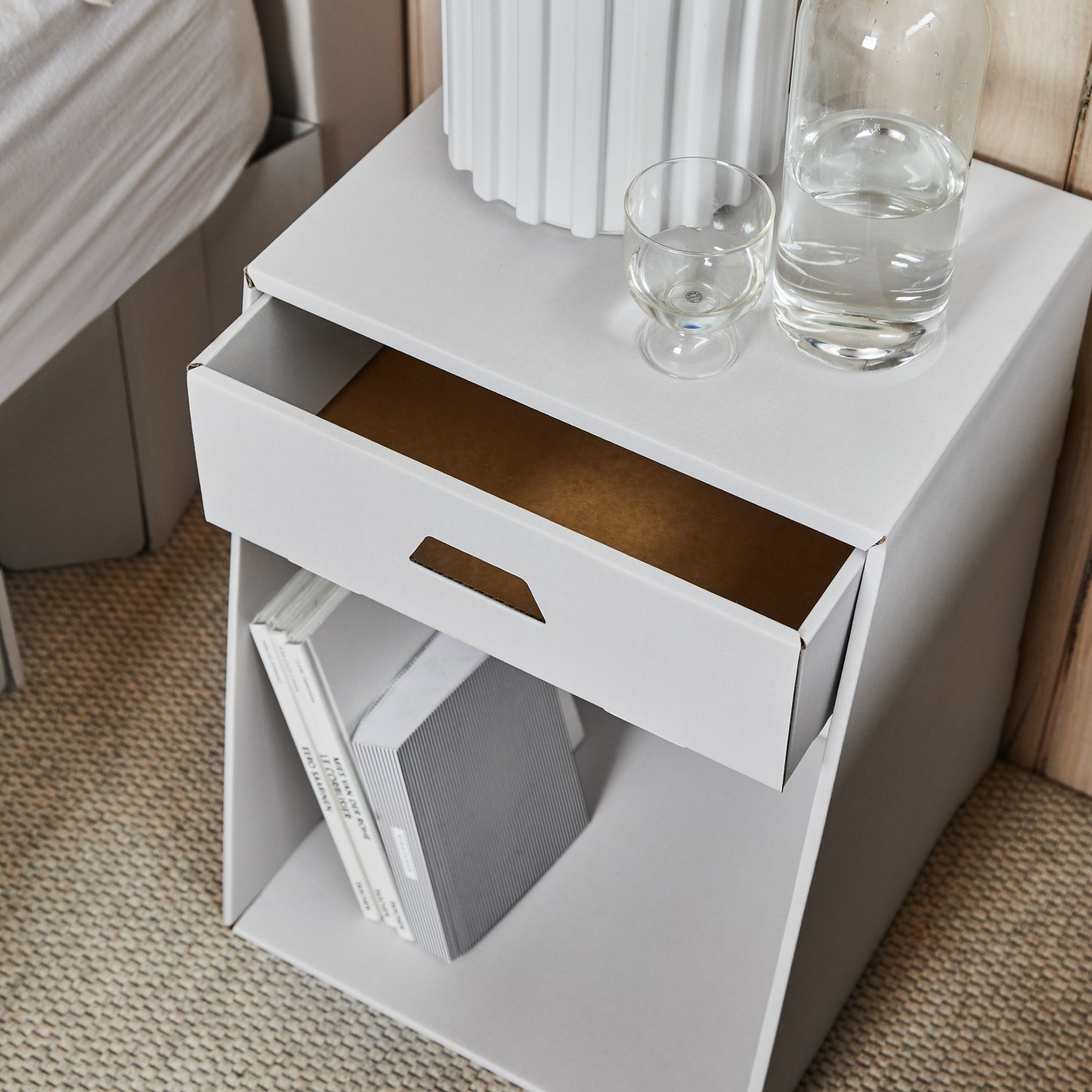 Yona Cardboard Bedside Table